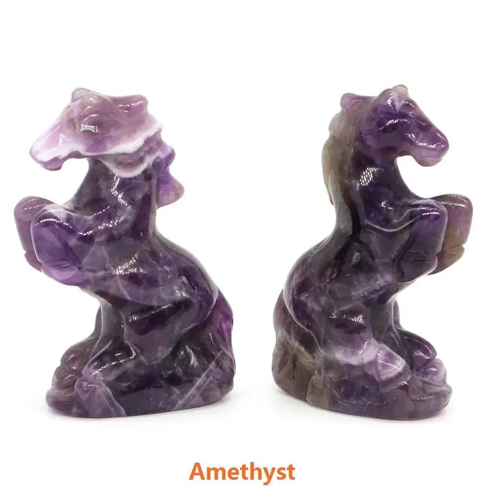 Crystal Horse Figurine | Hand Carved Stone
