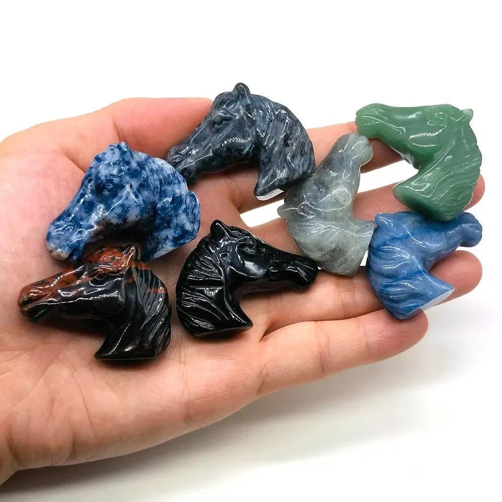 Crystal Horse Head Carving | Hand Carved Stone