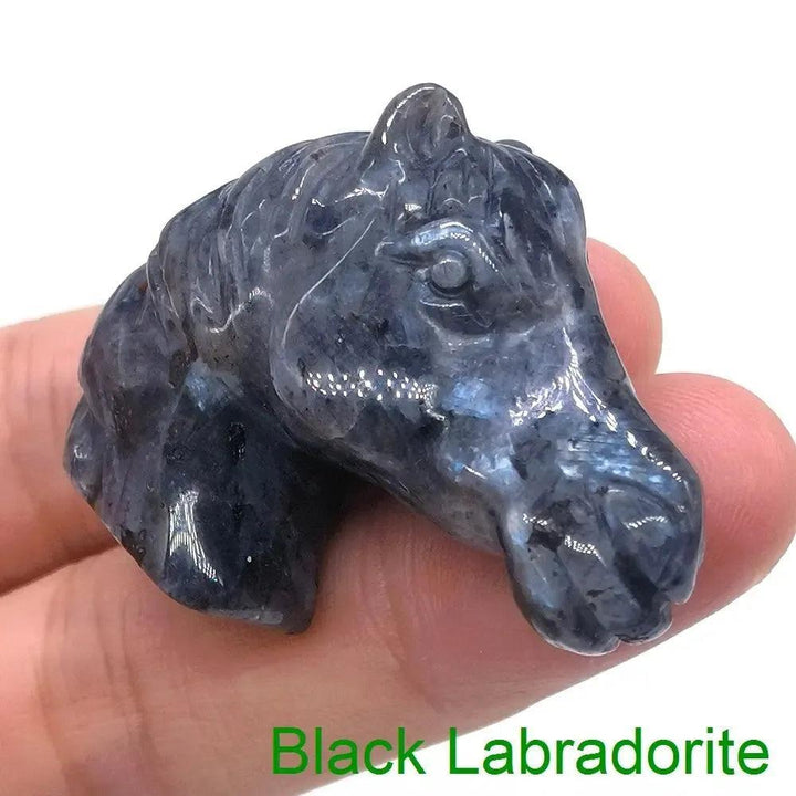 Crystal Horse Head Carving | Hand Carved Stone