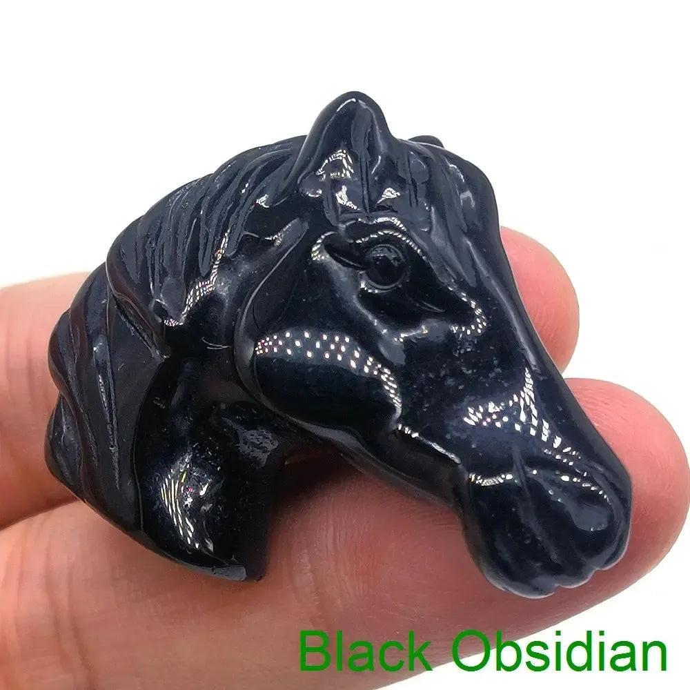 Crystal Horse Head Carving | Hand Carved Stone