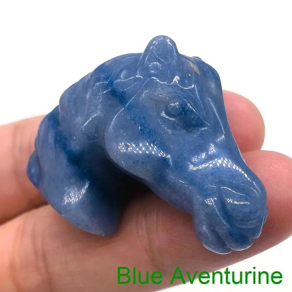 Crystal Horse Head Carving | Hand Carved Stone