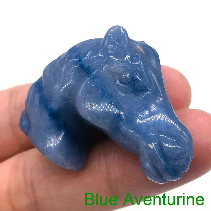 Crystal Horse Head Carving | Hand Carved Stone