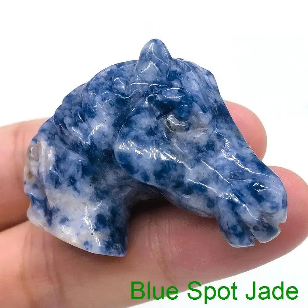 Crystal Horse Head Carving | Hand Carved Stone