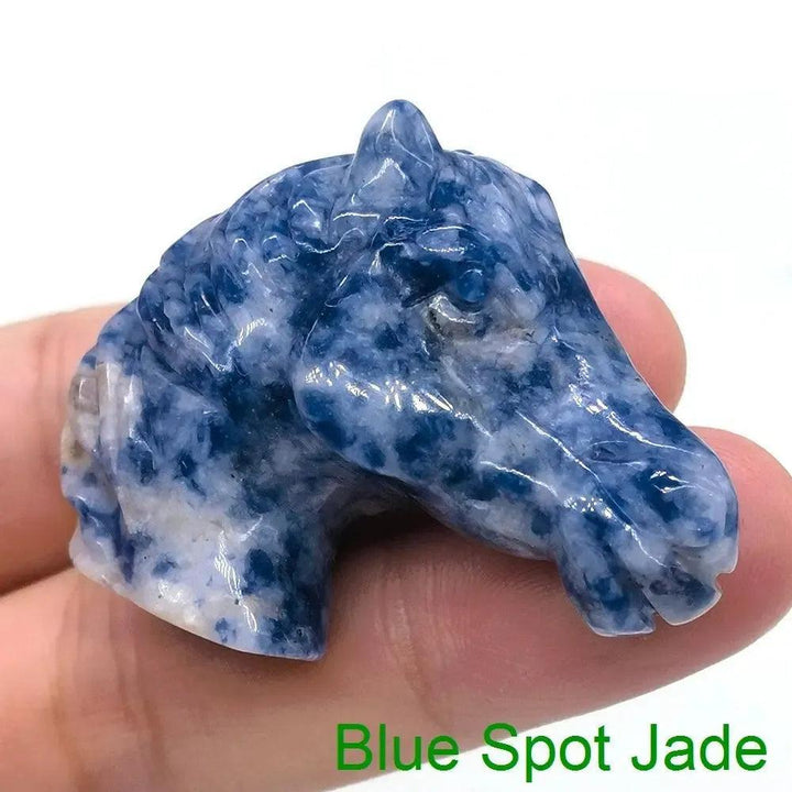 Crystal Horse Head Carving | Hand Carved Stone