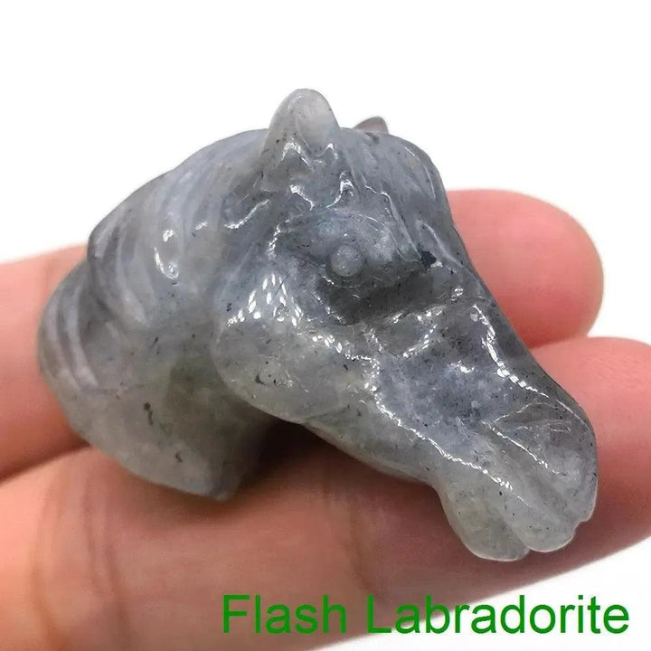 Crystal Horse Head Carving | Hand Carved Stone