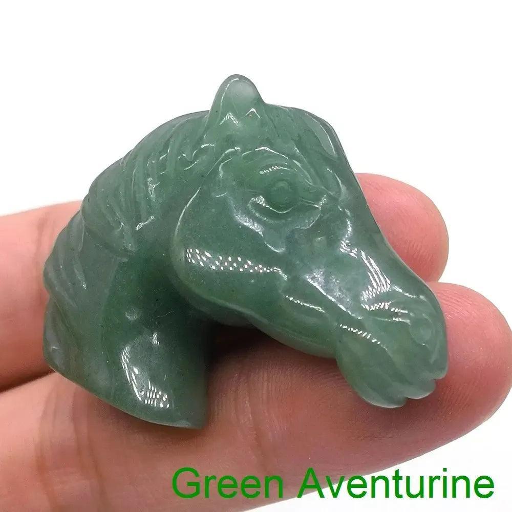 Crystal Horse Head Carving | Hand Carved Stone