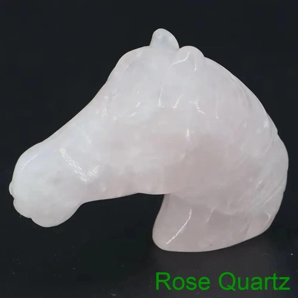 Crystal Horse Head Carving | Hand Carved Stone