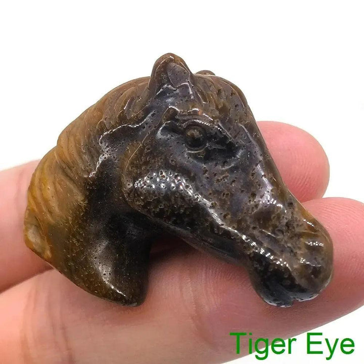 Crystal Horse Head Carving | Hand Carved Stone