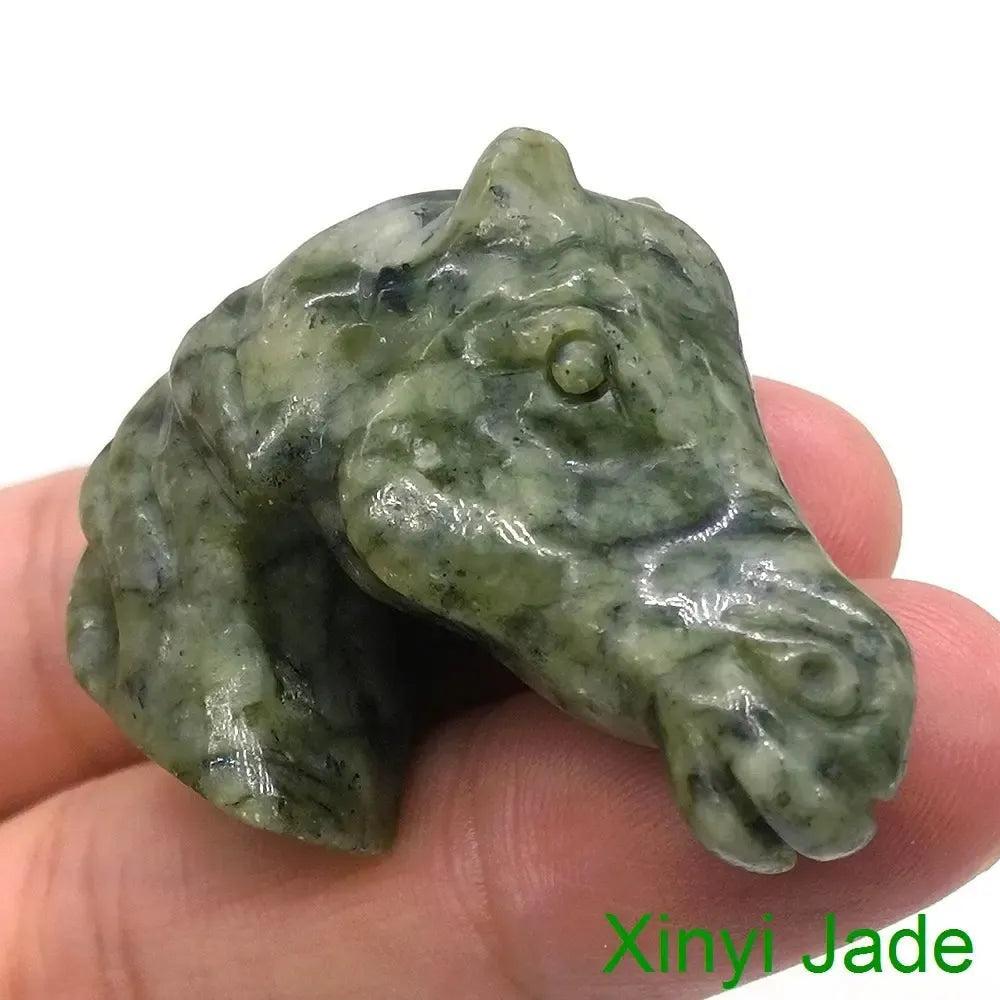 Crystal Horse Head Carving | Hand Carved Stone