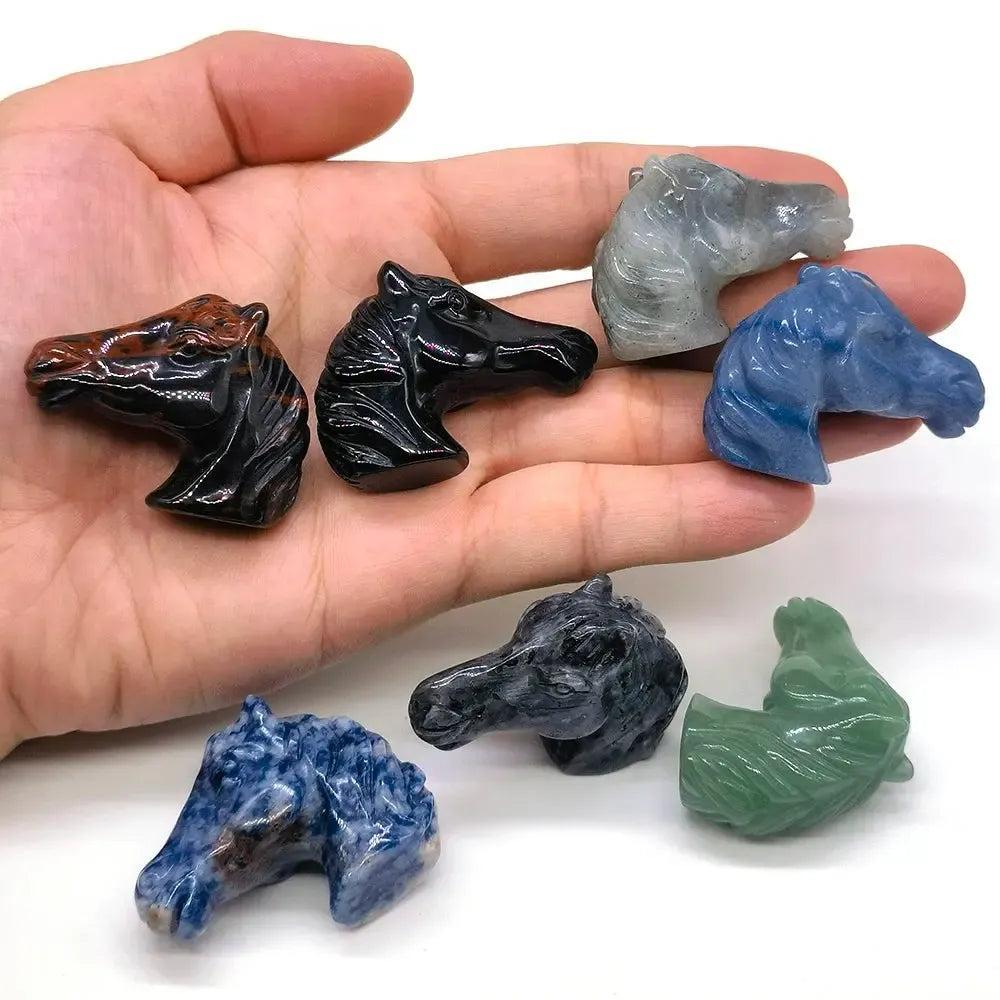 Crystal Horse Head Carving | Hand Carved Stone