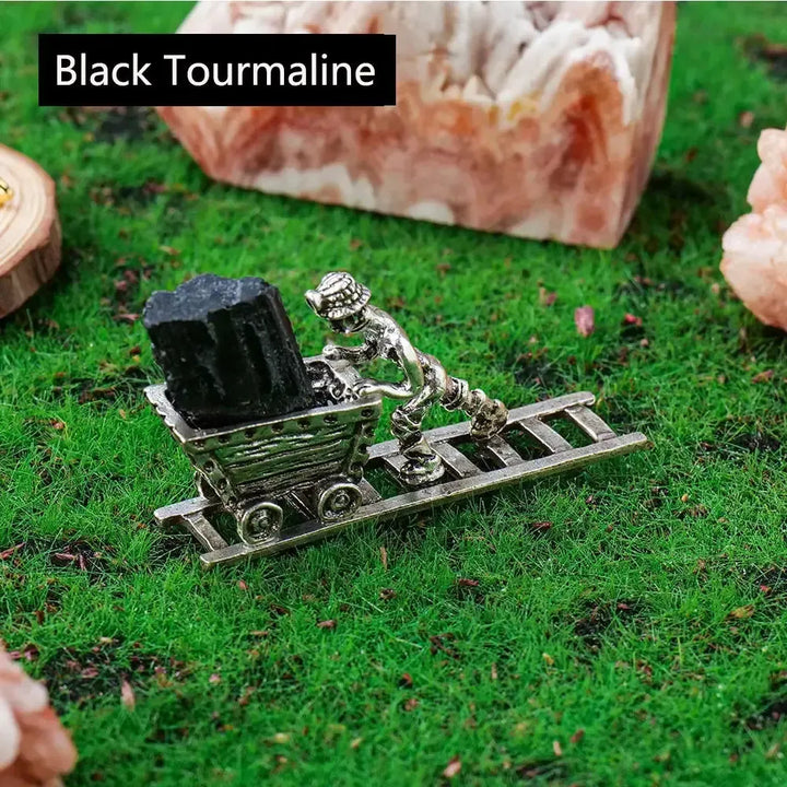Crystal Orbit Miner Specimen — 4 Varieties-Novelty-Ali-Black Tourmaline-1pc-Crystal Destiny