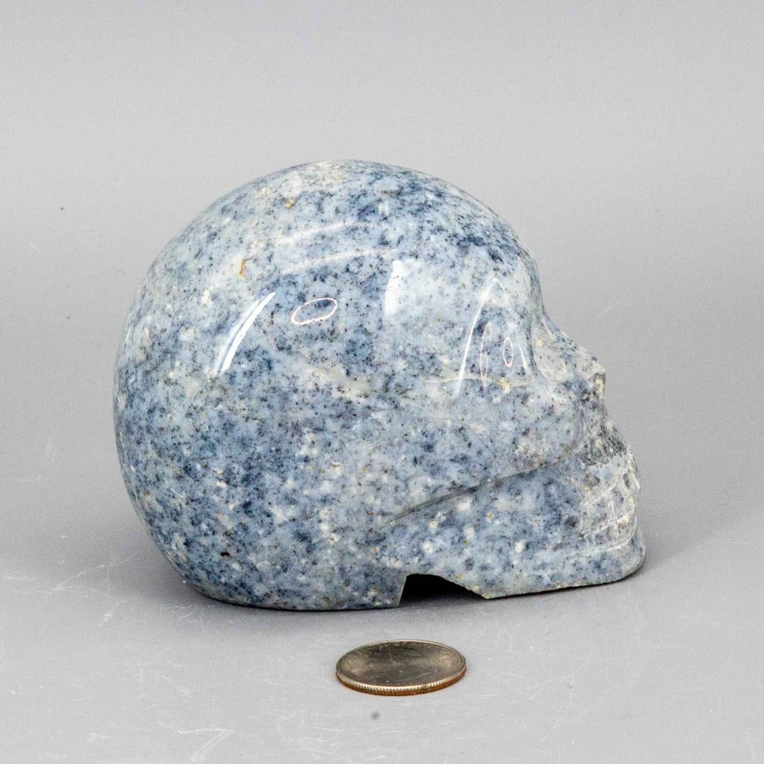 Crystal Skulls - Agate - Rose Quartz - Anhydrite-Skulls-Crystal Destiny-688G - 3.00"H x 3.75"L x 2.25"W - Agate-Crystal Destiny