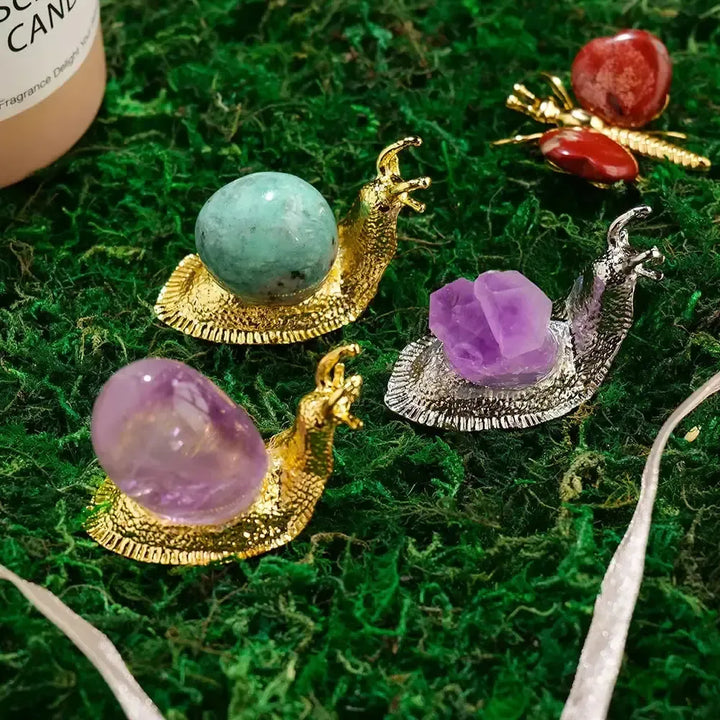 Crystal Snail Carving in 5 Stones-Novelty-Ali-Amethyst-Crystal Destiny