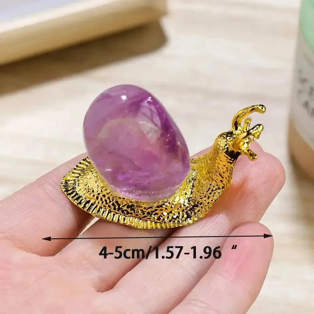 Crystal Snail Carving in 5 Stones