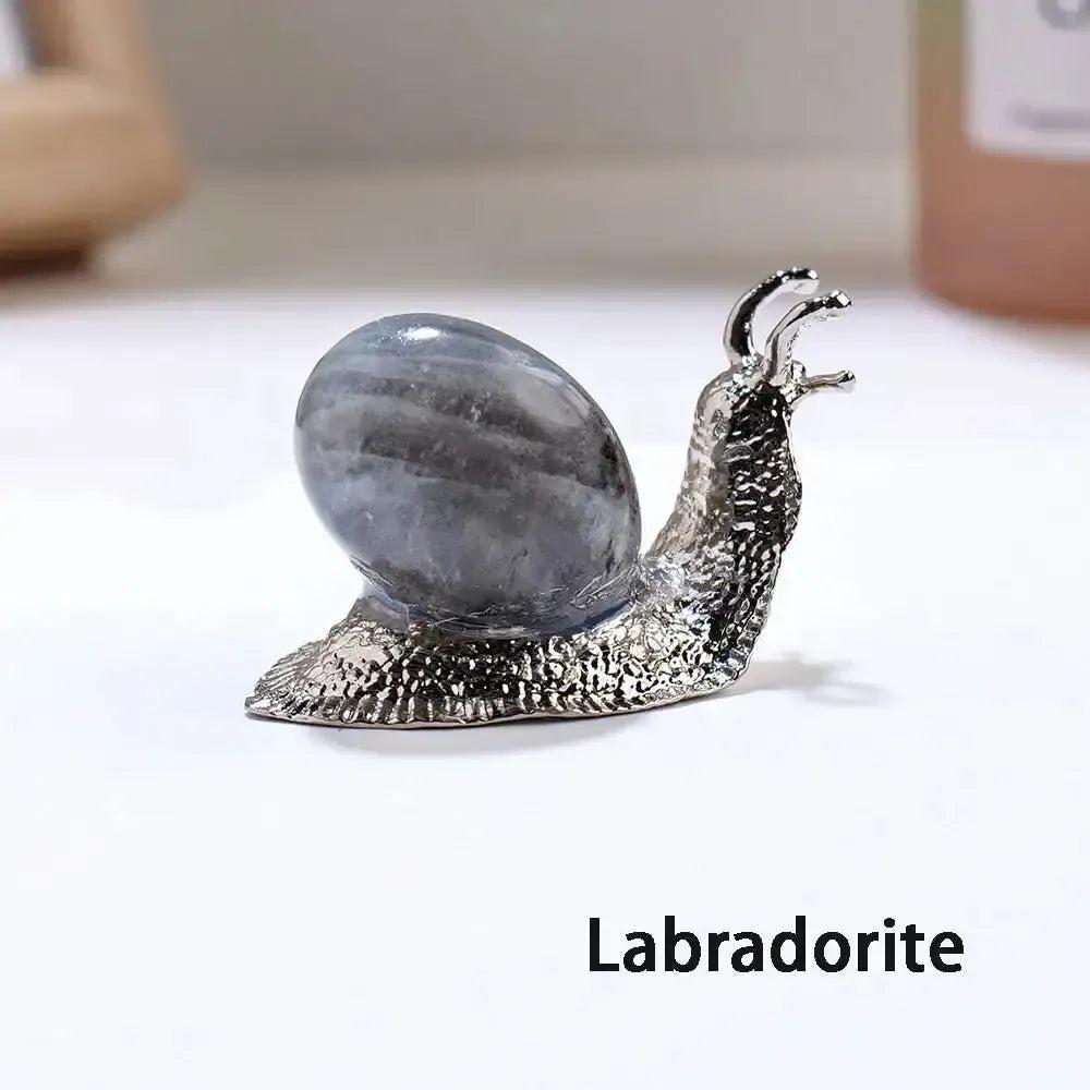 Crystal Snail Carving in 5 Stones