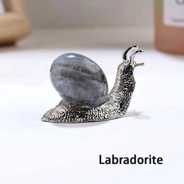 Crystal Snail Carving in 5 Stones