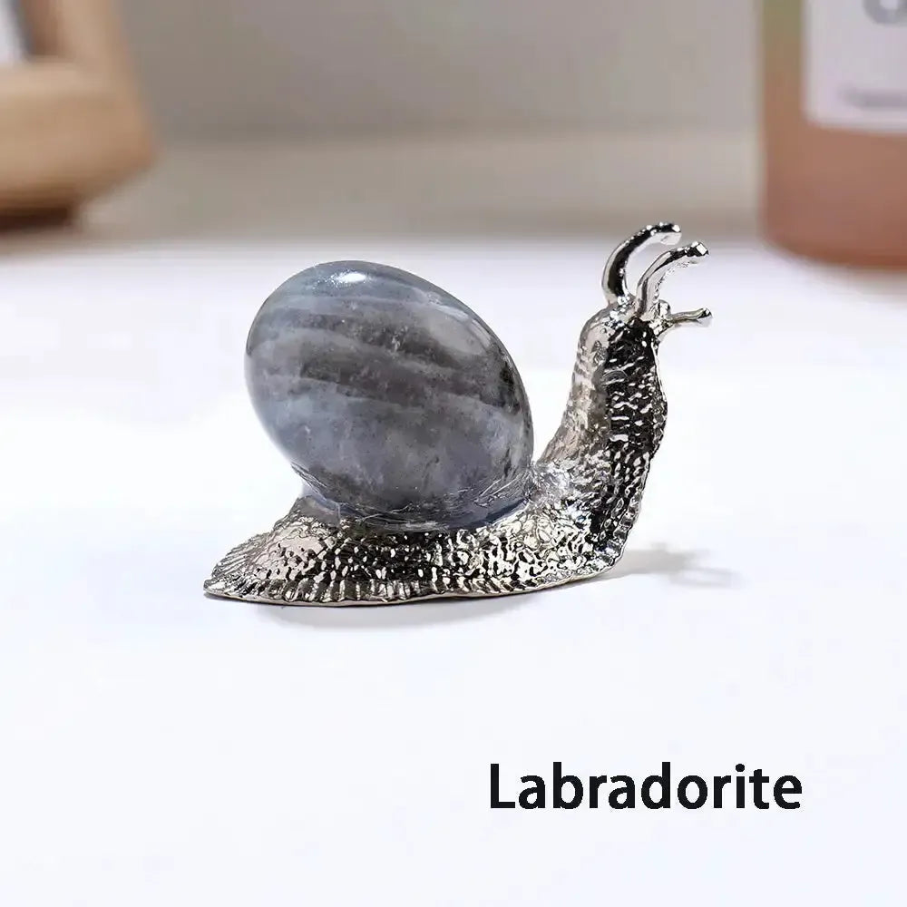 Crystal Snail Carving in 5 Stones-Novelty-Ali-Labradorite-Crystal Destiny