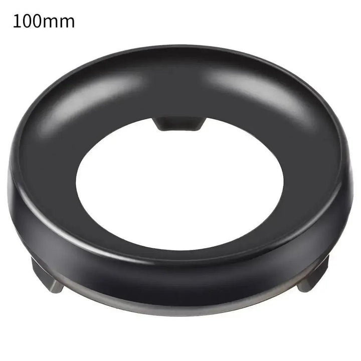 Elegant 100mm black metal Crystal Sphere Display Stand, showcasing a sleek, stable design for your gemstones.