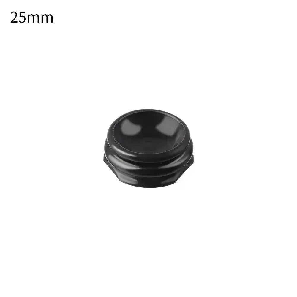 Elegant black 25mm Crystal Sphere Display Stand, perfect for showcasing spheres, gemstones, or miniature stones.