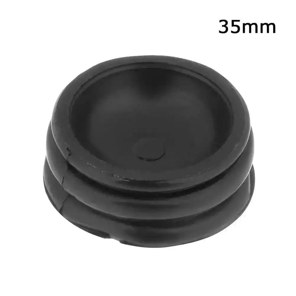 35mm black plastic crystal sphere display stand, elegant and stable for gemstones and stones.