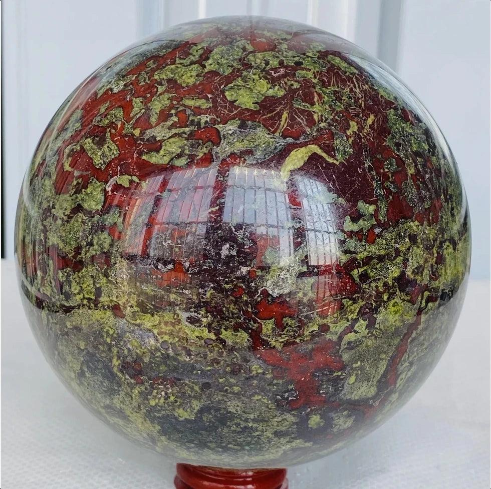 Dragon Blood Stone Crystal Sphere | Healing Jasper