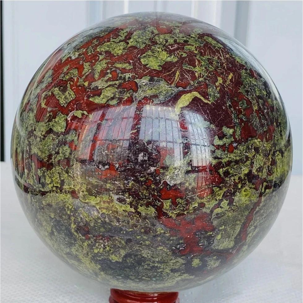 Dragon Blood Stone Crystal Sphere | Healing Jasper