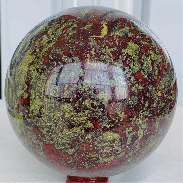 Dragon Blood Stone Crystal Sphere | Healing Jasper