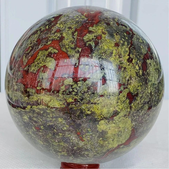 Dragon Blood Stone Crystal Sphere | Healing Jasper