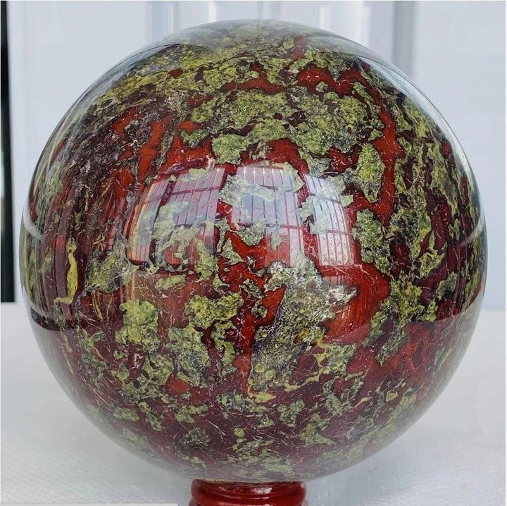 Dragon Blood Stone Crystal Sphere | Healing Jasper