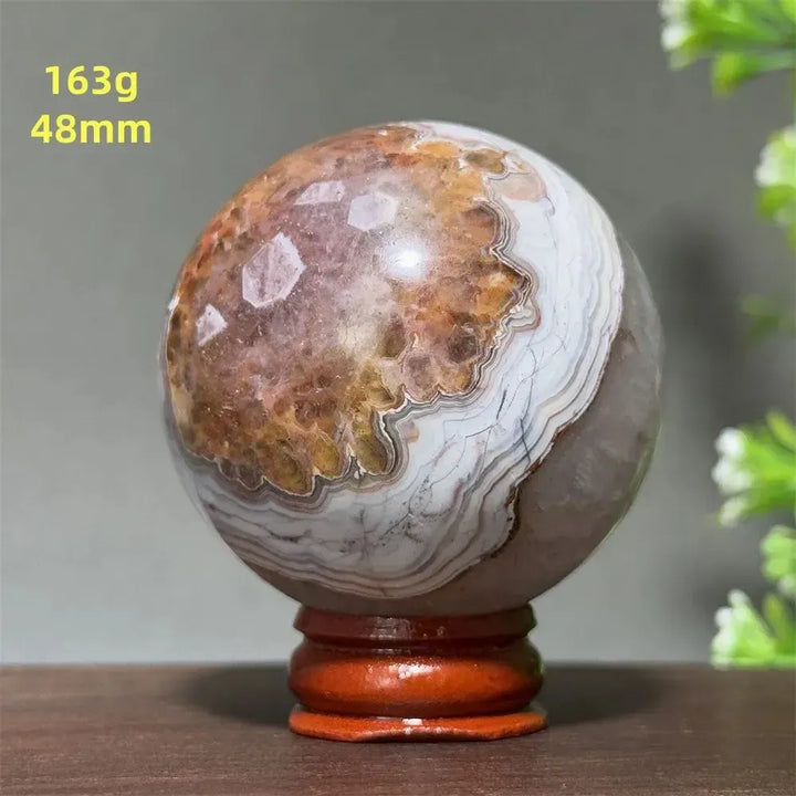 Dream Amethyst Crystal Sphere-Spheres-Ali-Labradorite-33 200g 52mm-Crystal Destiny