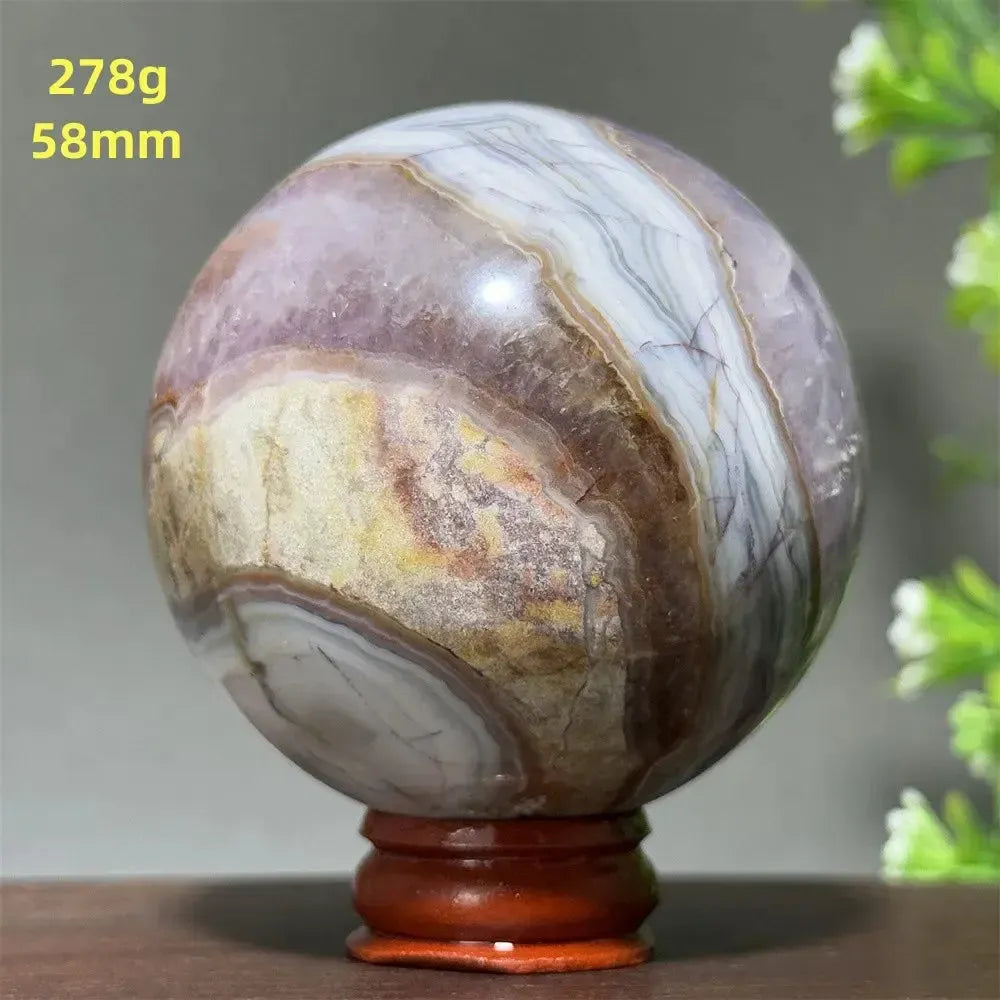 Dream Amethyst Crystal Sphere-Spheres-Ali-Labradorite-33 200g 52mm-Crystal Destiny