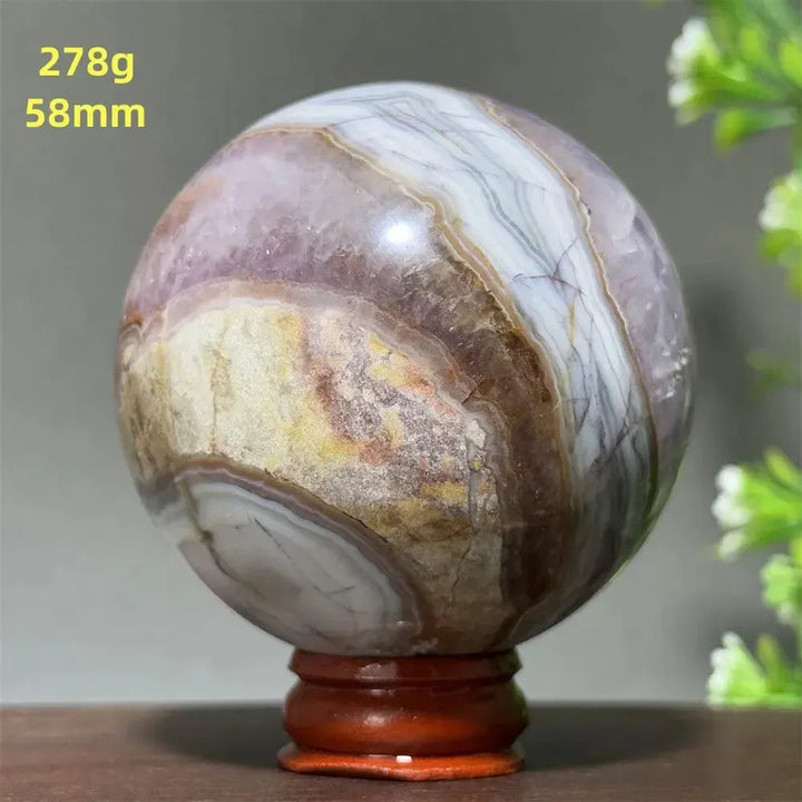 Dream Amethyst Crystal Sphere-Spheres-Ali-Labradorite-33 200g 52mm-Crystal Destiny