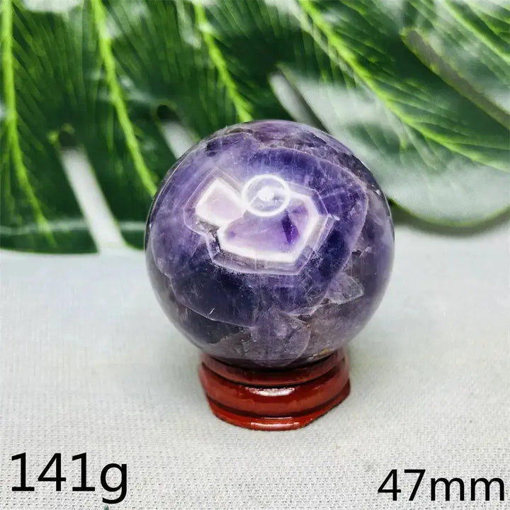 Dream Amethyst Geode Crystal Sphere-Spheres-Ali-Dream Amethyst-Weight 141g-Crystal Destiny