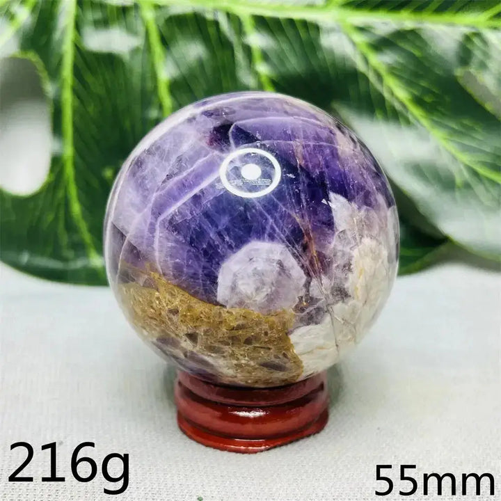 Dream Amethyst Geode Crystal Sphere-Spheres-Ali-Dream Amethyst-Weight 216g-Crystal Destiny