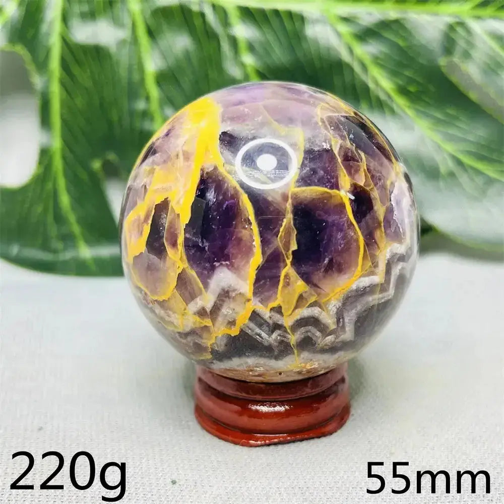 Dream Amethyst Geode Crystal Sphere-Spheres-Ali-Dream Amethyst-Weight 220g-Crystal Destiny