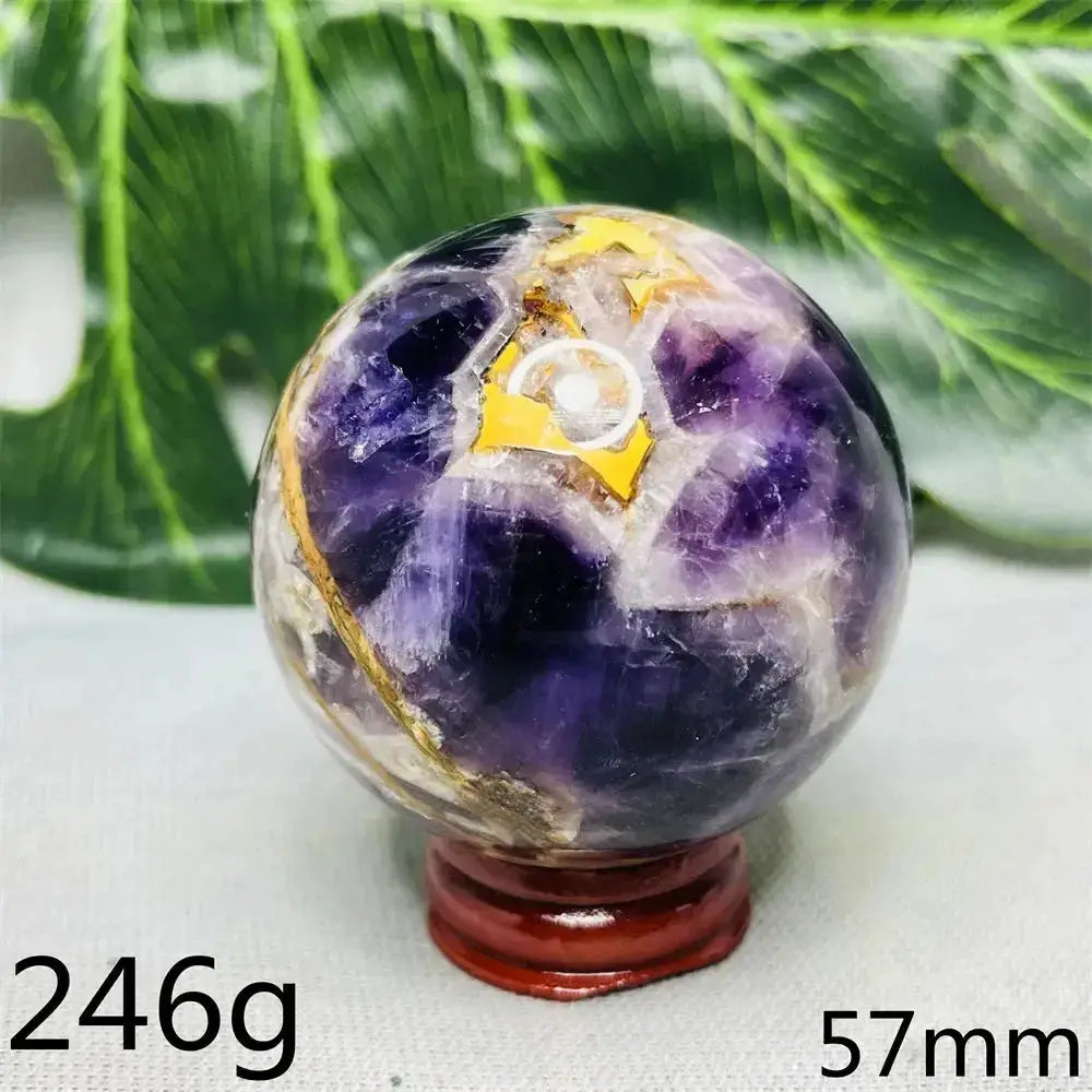 Dream Amethyst Geode Crystal Sphere-Spheres-Ali-Dream Amethyst-Weight 246g-Crystal Destiny