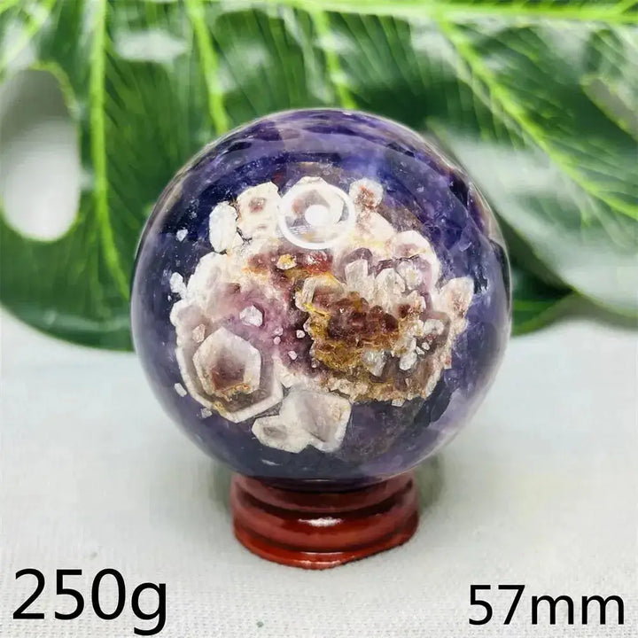 Dream Amethyst Geode Crystal Sphere-Spheres-Ali-Dream Amethyst-Weight 250g-Crystal Destiny