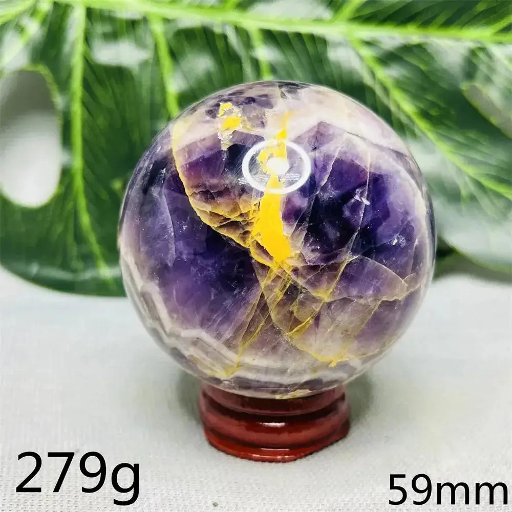 Dream Amethyst Geode Crystal Sphere-Spheres-Ali-Dream Amethyst-Weight 279g-Crystal Destiny