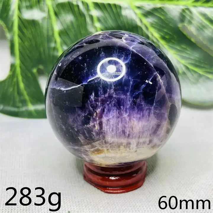 Dream Amethyst Geode Crystal Sphere-Spheres-Ali-Dream Amethyst-Weight 283g 1-Crystal Destiny