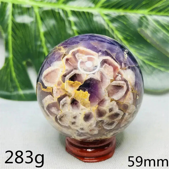 Dream Amethyst Geode Crystal Sphere-Spheres-Ali-Dream Amethyst-Weight 283g-Crystal Destiny