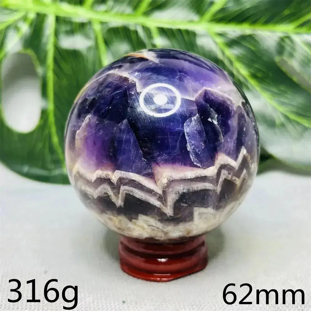 Dream Amethyst Geode Crystal Sphere-Spheres-Ali-Dream Amethyst-Weight 316g-Crystal Destiny