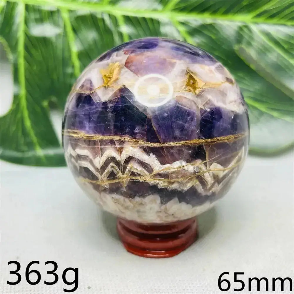 Dream Amethyst Geode Crystal Sphere-Spheres-Ali-Dream Amethyst-Weight 363g-Crystal Destiny