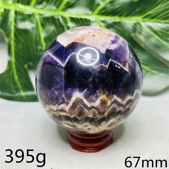 Dream Amethyst Geode Crystal Sphere-Spheres-Ali-Dream Amethyst-Weight 395g-Crystal Destiny