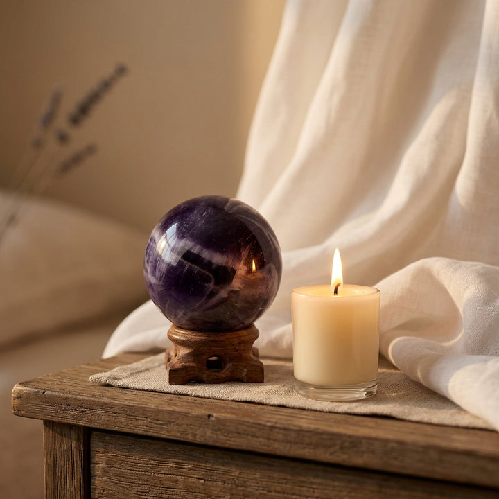 Dream Amethyst Palm Sphere Natural Amethyst Ball