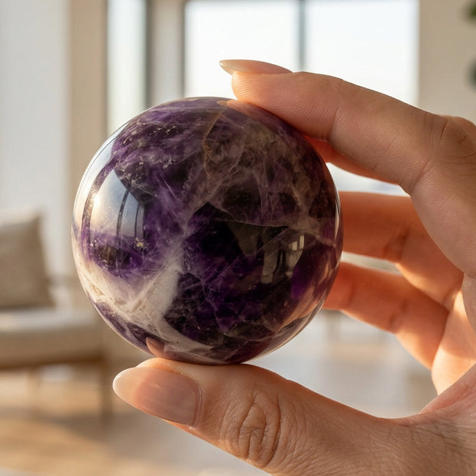 Dream Amethyst Palm Sphere Natural Amethyst Ball