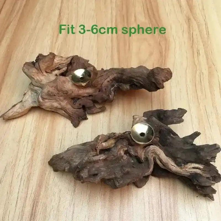 Driftwood Crystal Sphere Display Stand (2pcs)