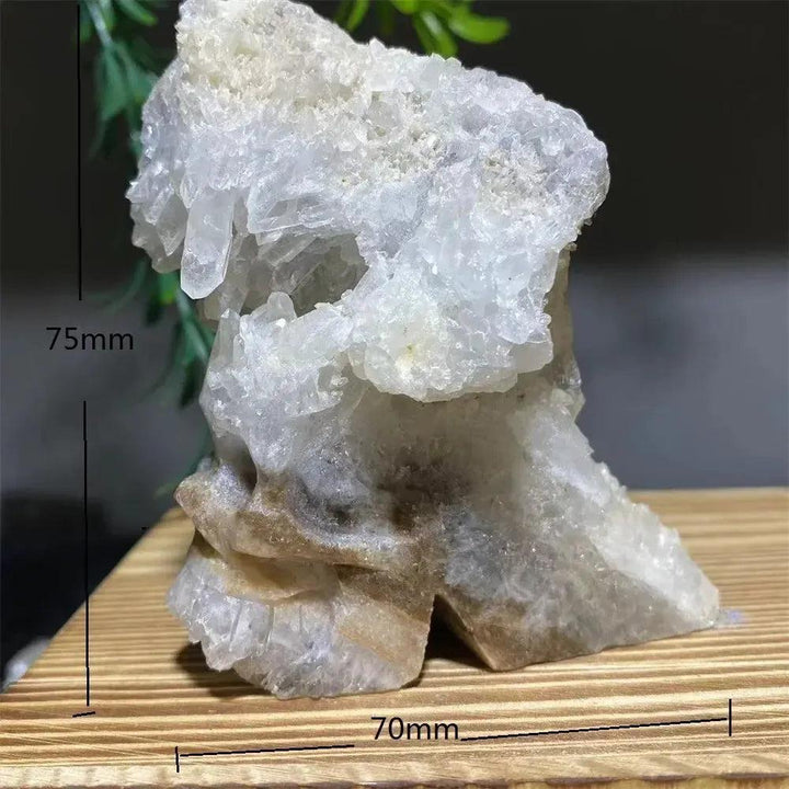 Druzy Agate Crystal Skull Carving