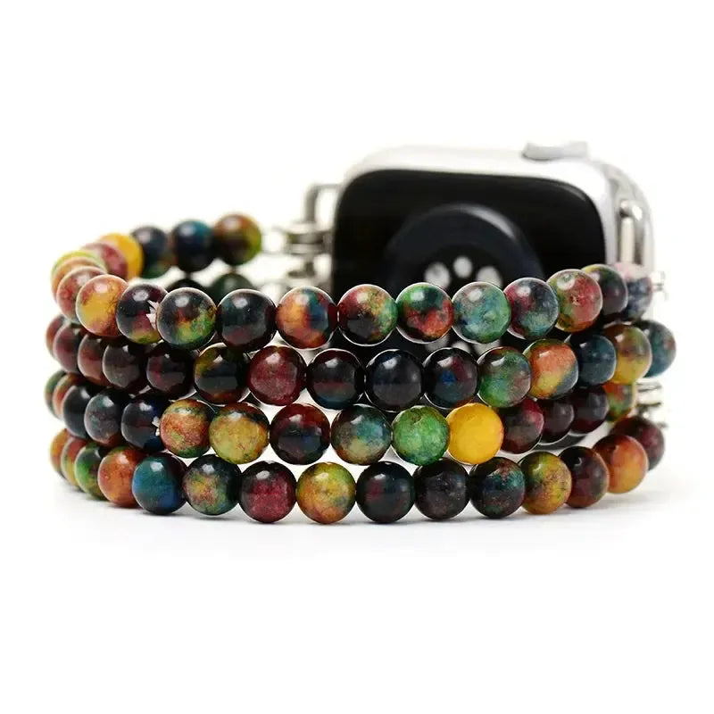 Earthy Agate Multi-Layer Apple iWatch Band-Bands-Ali-Agate-Large-Apple 42-49MM Plate-Crystal Destiny