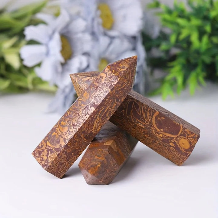 Elephant Skin Jasper Obelisk Tower