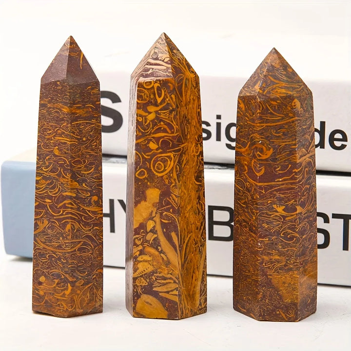 Elephant Skin Jasper Obelisk Tower